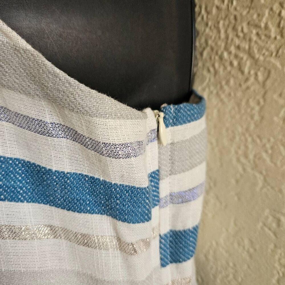 Anthropologie Blue and White Striped Maxi Dress - Picture 4 of 9